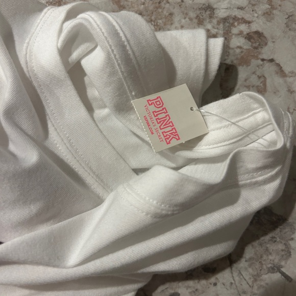 VS PINK Long Sleeve Tee Shirt NWT Small Neon White - Picture 9 of 10